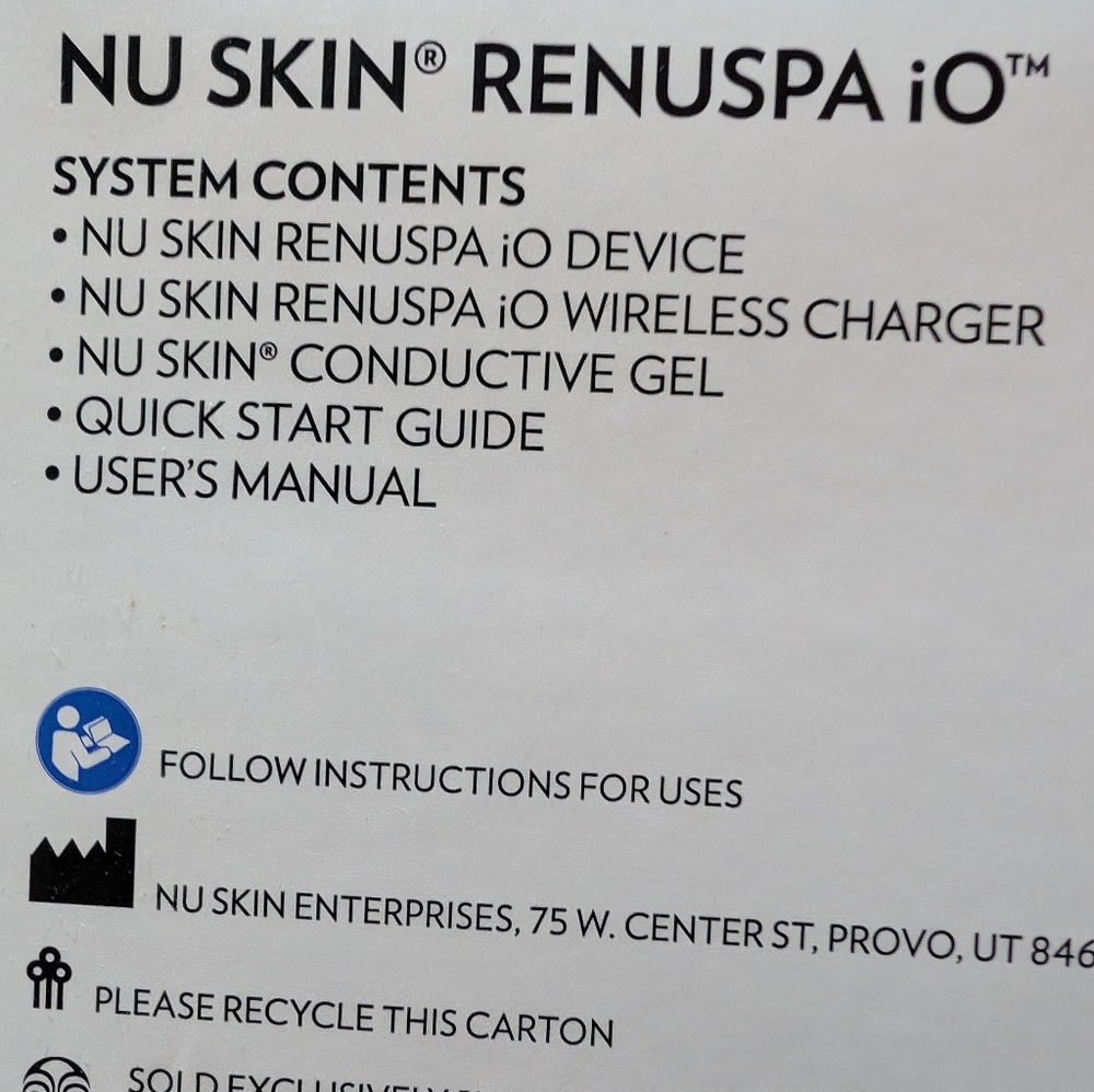 Nu Skin RenuSpa iO with conductive gel